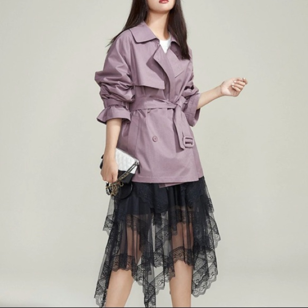 Ledin Double-breasted Midi-length Trench Coat